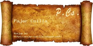 Pajer Csilla névjegykártya