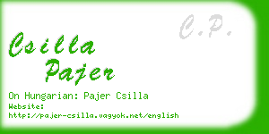 csilla pajer business card